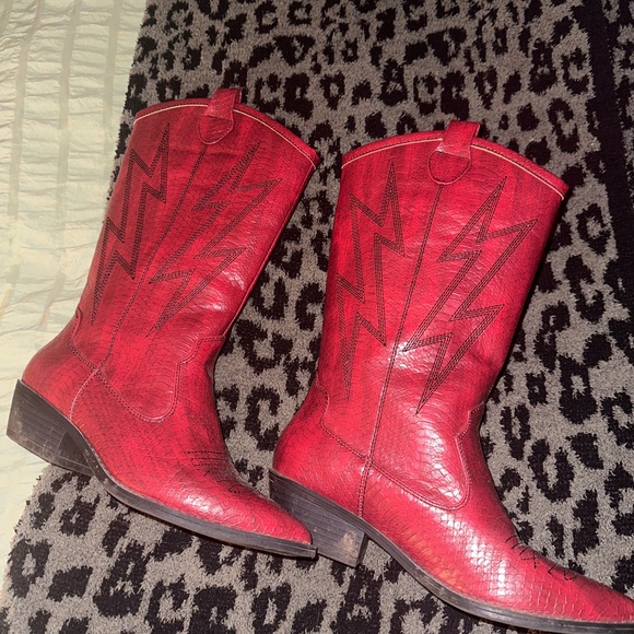 12th Tribe Shoes - Chinese Laundry Josea Red Western Boot